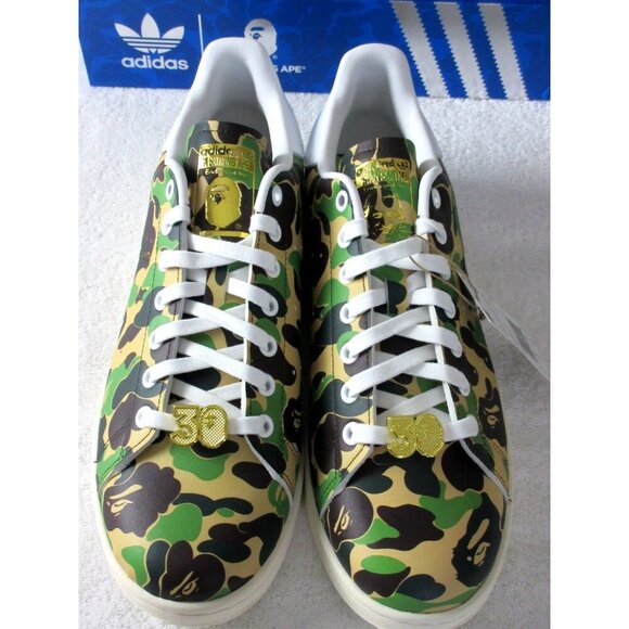 Adidas Bape x Stan Smith Men's 30th Anniversary Camo Shoes Size 10 NIB IG8949 - Picture 5 of 7